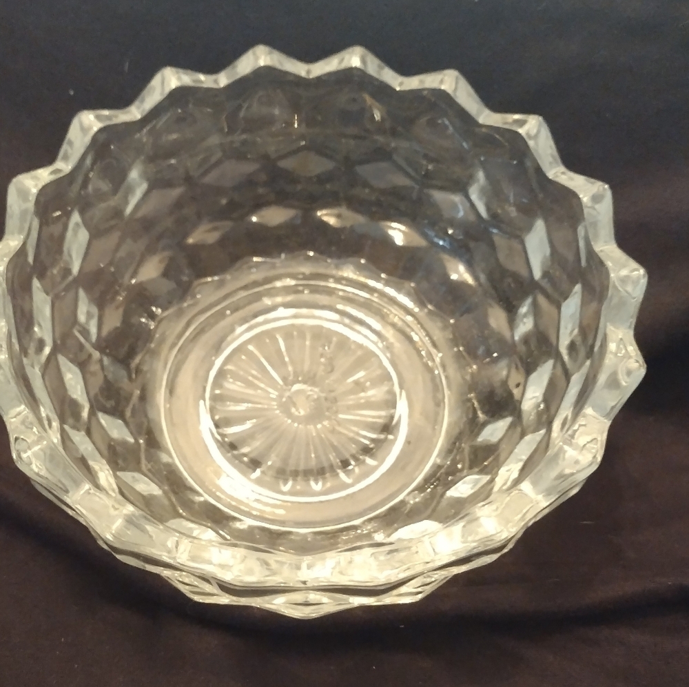 Vtg Fostoria American Clear Crystal Candy or Nut Dish. Pattern 2056
